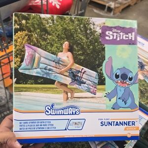 Disney Stitch Sun Tanner Pool Float - Blue and Pink